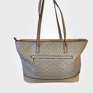 Marc New York Andrew Marc Tan and Beige Tote With Adjustable Straps